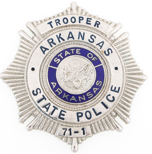 ARKANSAS STATE POLICE TROOPER BADGE NO. 71-1