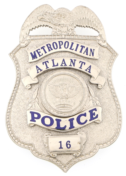METROPOLITAN ATLANTA POLICE BADGE NO. 16