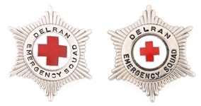 DELRAN NEW JERSEY EMERGENCY SQUAD BADGES LOT OF TWO