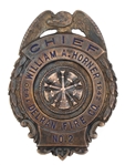 1940s DELRAN FIRE CO. NAMED CHIEF BADGE NO. 2 