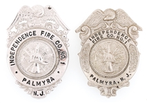 PALMYRA NEW JERSEY INDEPENDENCE FIRE CO NO. 1 BADGES