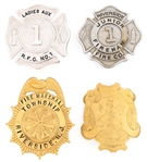 RIVERSIDE NEW JERSEY FIRE BADGES LOT OF FOUR