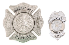 ASHLAND NEW JERSEY FIRE COMPANY BADGES