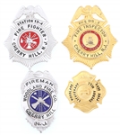 CHERRY HILL NEW JERSEY FIRE BADGES LOT OF FOUR