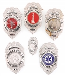 MILLICA HILL NEW JERSEY FIRE & MEDICAL BADGES LOT OF 6