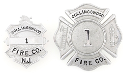 COLLINGSWOOD NEW JERSEY FIRE COMPANY NO. 1 BADGES