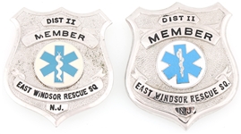 EAST WINDSOR NEW JERSEY RESCUE SQUAD BADGES