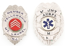 MOUNT LAUREL NEW JERSEY BADGES LOT OF TWO