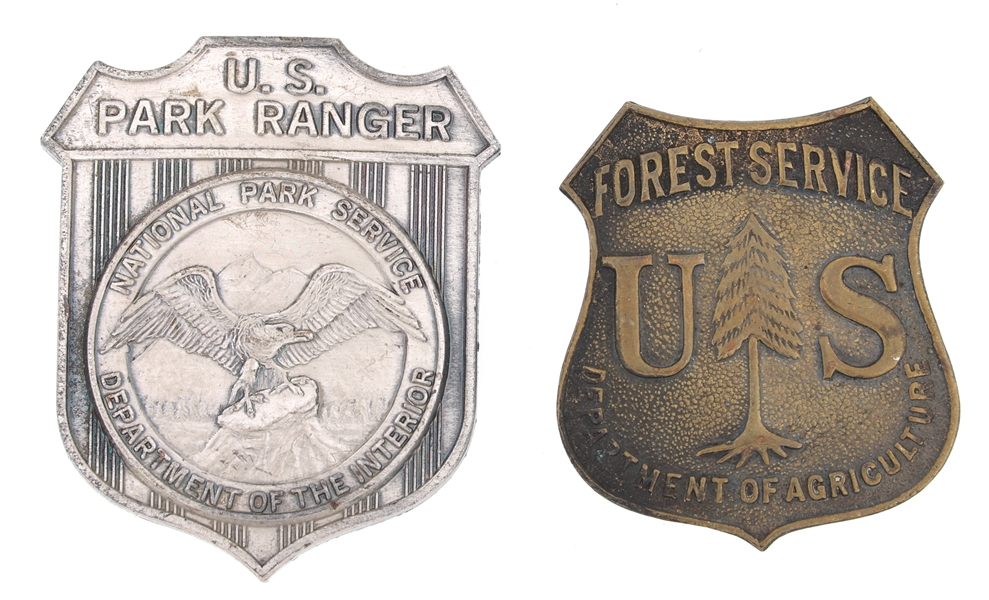 UNITED STATES PARK AND FOREST SERVICE BADGES LOT OF TWO