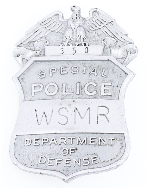 DEPARTMENT OF DEFENSE SPECIAL POLICE BADGE NO. 350