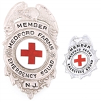 MEDFORD FARMS EMERGENCY SQUAD MEMBER BADGES LOT OF TWO