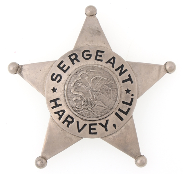 HARVEY ILLINOIS SERGEANT POLICE BADGE