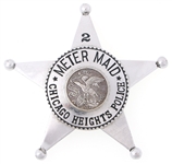 CHICAGO HEIGHTS POLICE ILLINOIS METER MAID BADGE NO. 2