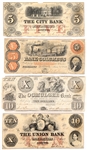 1830s-50s GEORGIA OBSOLETE BANKNOTES $5 & $10