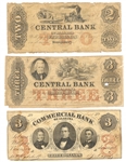 1800s ALABAMA OBSOLETE $2 $3 BANKNOTES