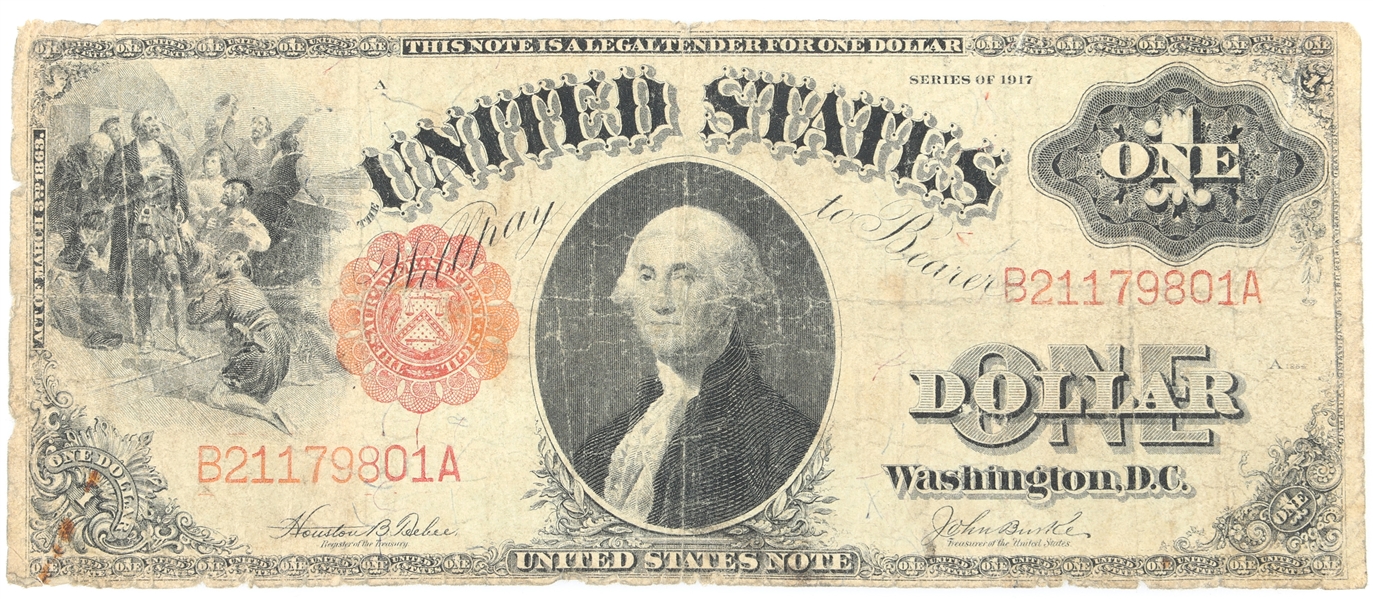 1917 US $1 LEGAL TENDER LARGE NOTE