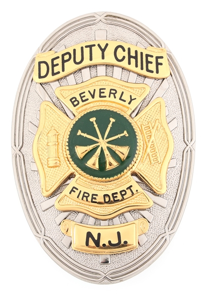 BEVERLY NJ FIRE DEPARTMENT DEPUTY CHIEF BADGE 