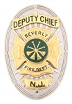 BEVERLY NJ FIRE DEPARTMENT DEPUTY CHIEF BADGE 