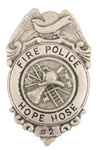 HOPE HOSE COMPANY NO. 2 FIRE POLICE BADGE