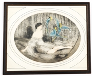 LOUIS ICART "PARROT" ETCHING 