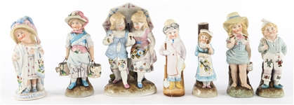 CLASSICAL PORCELAIN FIGURINES - LOT OF SEVEN