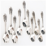 WALLACE STERLING SILVER GRANDE BAROQUE ICE CREAM FORKS