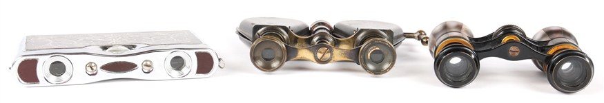 20TH C. FOLDING & POCKET BINOCULARS & OPERA GLASSES