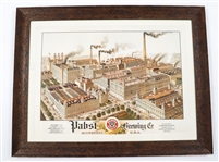 EARLY 20TH C. PABST BREWING CO. HAND COLORED LITHOGRAPH