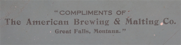 20TH C. THE AMERICAN BREWING & MALTING CO. WALL PLATE