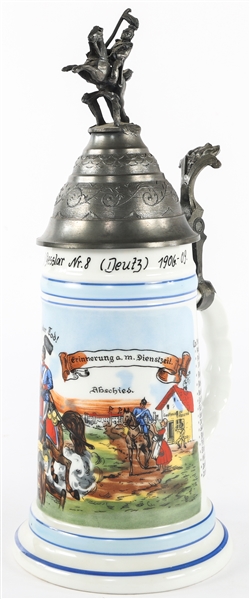 GERMAN LITHOPANE BEER STEIN 