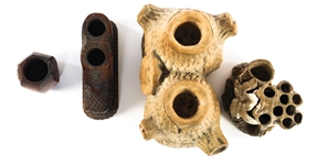 STONE, WOOD, & CLAY MATCH STRIKERS - LOT OF 4