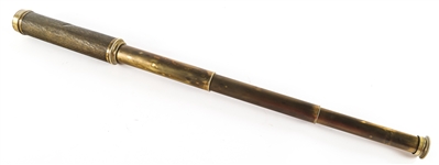 LATE 19TH C. BRASS TELESCOPE