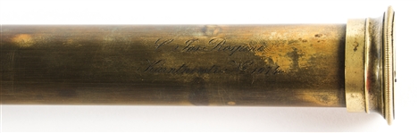 LATE 19TH C. BRASS TELESCOPE