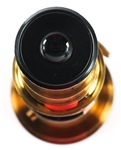 BRASS BARREL FIELD MICROSCOPE WITH WOODEN BOX