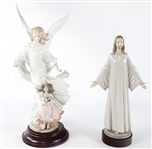 LLADRO PORCELAIN FIGURINES - ANGEL & JESUS