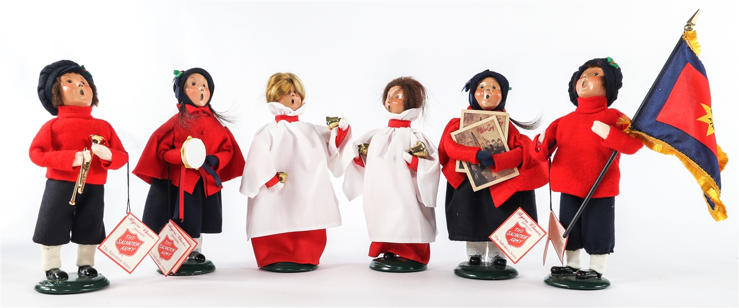 BYERS CHOICE CAROLERS - LOT OF SIX
