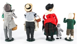 BYERS' CHOICE 95 & 96 THE CAROLERS DOLLS - LOT OF 10