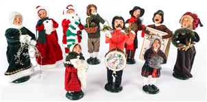 BYERS CHOICE THE CAROLERS DOLLS - LOT OF 10