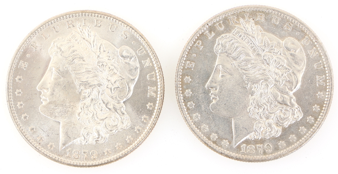 1879-P & 1879-O US SILVER MORGAN DOLLAR COINS