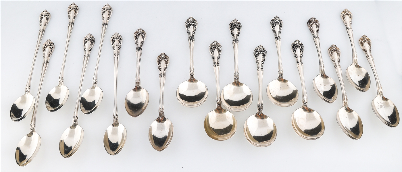 ALVIN STERLING SILVER CHATEAU ROSE SPOONS 