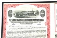 $1000 ALBANY & SUSQUEHANNA RAILROAD CO. SPECIMEN BOND