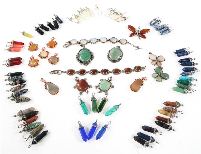 JEWELERY CHARMS AND STONE PENDANTS  