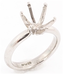 PLATINUM SIX PRONG SOLITAIRE RING SETTING