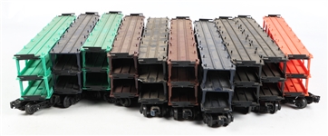 LIONEL O GAUGE MODEL TRAIN AUTO CARRIER - LOT OF 10