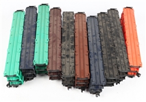 LIONEL O GAUGE MODEL TRAIN AUTO CARRIER - LOT OF 10