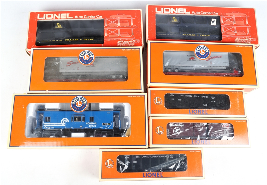 LIONEL O GAUGE MODEL TRAIN CAR - LOT OF 8