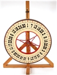 1930s HAND PAINTED WOOD GAMING WHEEL