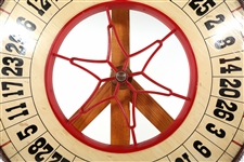 1930s HAND PAINTED WOOD GAMING WHEEL