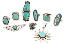 STERLING SILVER TURQUOISE JEWELRY - RINGS & MORE