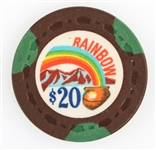 RAINBOW CLUB GARDENA CALIFORNIA $20 POKER CHIP